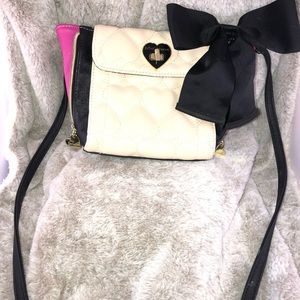 Betsey Johnson heart quilted crossbody bag